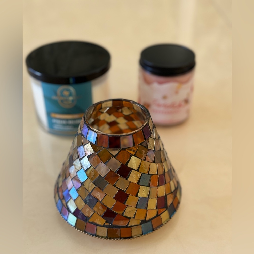 PartyLite HB3105U Global Fusion Mosaic Decorative Shade & Candles